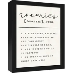 Wall Quotes & Signs-Kirkland's Home Zoomies Framed Canvas Art Print, 12X15 In. Black/Tan