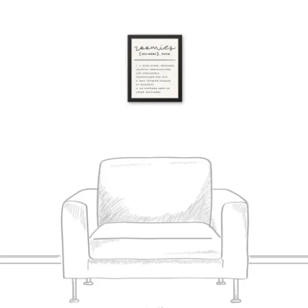 Wall Quotes & Signs-Kirkland's Home Zoomies Framed Canvas Art Print, 12X15 In. Black/Tan